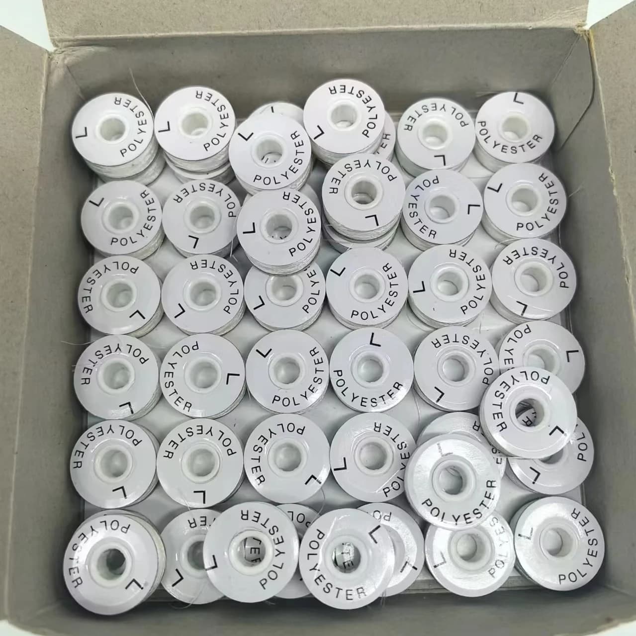100% Polyester Filament High Tenacity Yarn 70D/2 Embroidery Spool Pre-Wound White Paper Side Spool for Garment Sewing