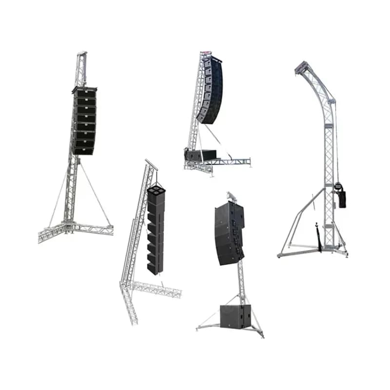 【Direct Factory Sale】Customized TUV Certified Aluminum Alloy Steel Material Decorative Line Array Speaker Truss Stand Tower For