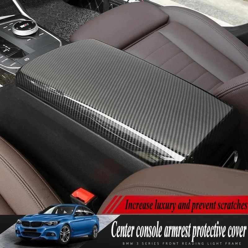 For BMW 3 Series 2020 Armrest Trim Cover Glossy Black OEM Style Direct Fit ABS Material Full Interior Upgrade Protection Panel