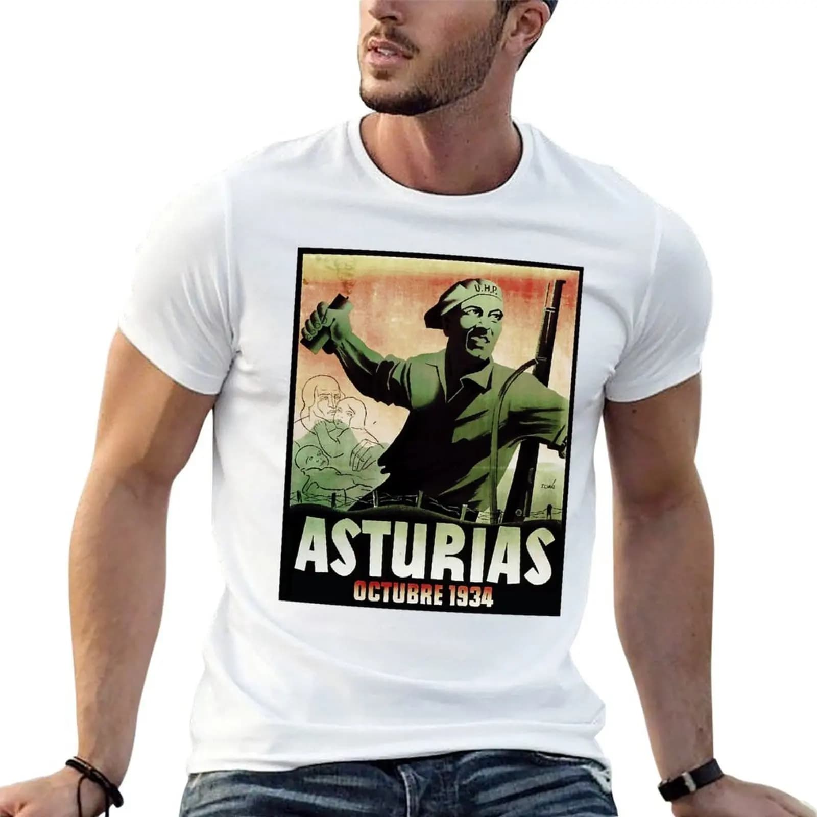 ASTURIAS OCTOBER 1934 T-Shirt Louboutins valentines boutique clothes shirts men graphic