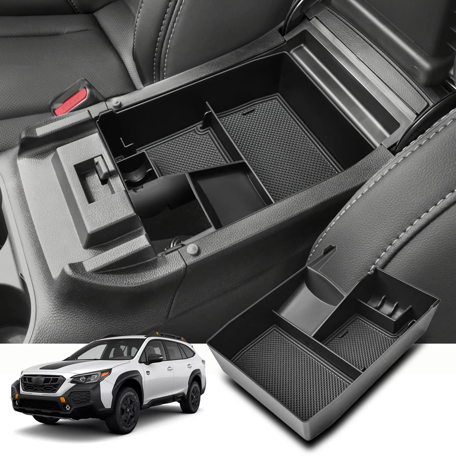 For 2025 2024-2020 Subaru Outback & Legacy Center Console Organizer Tray Armrest Storage Box Interior Car Secondary Accessories