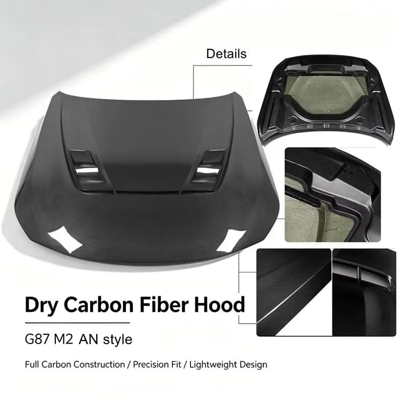 G87 M2 Hood ANStyle Prepreg Dry Carbon Front Bonnet Hood for BMW G87 M2 2022+