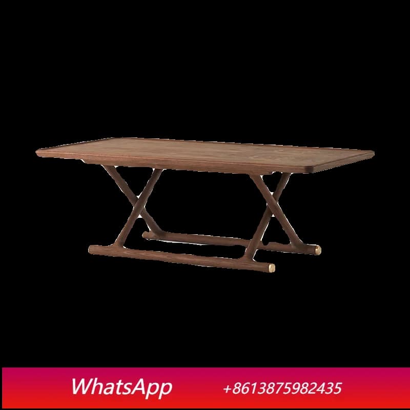 LMM   Folding Coffee Table Low Table Solid Wood Nordic Style Tea Table White Oak