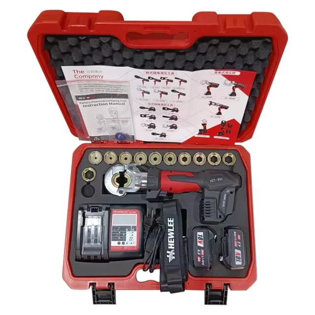 HZT-300 Cordless Fast Battery Hydraulic Crimping Tool Mini Small Copper Aluminum Cable Connector Crimping Pliers