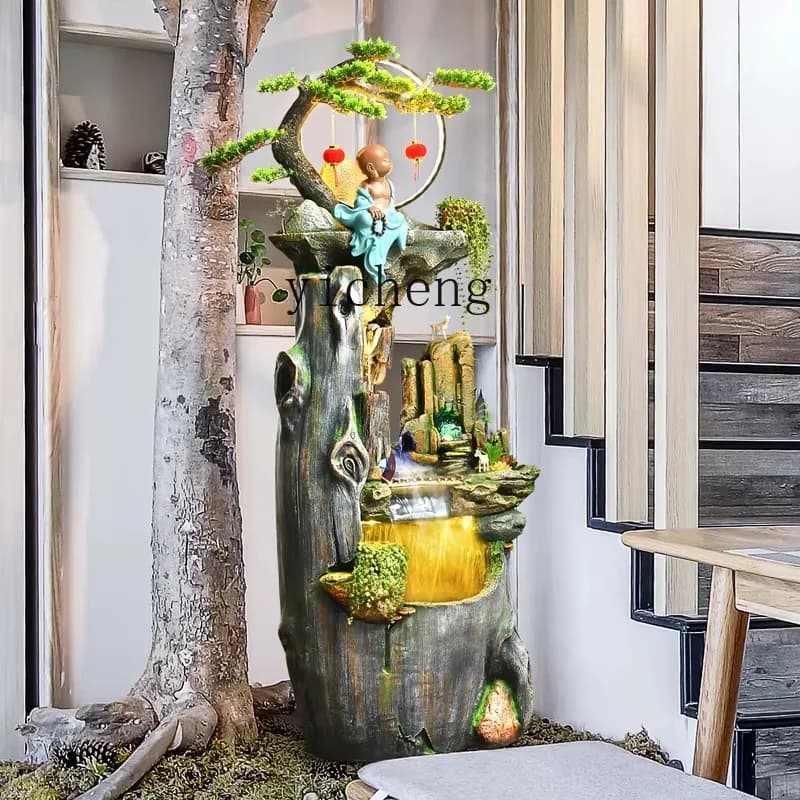 BJ-27 New Chinese Rockery Flowing Water Fountain Pastoral Zen Entrance Lucky Office Ornament