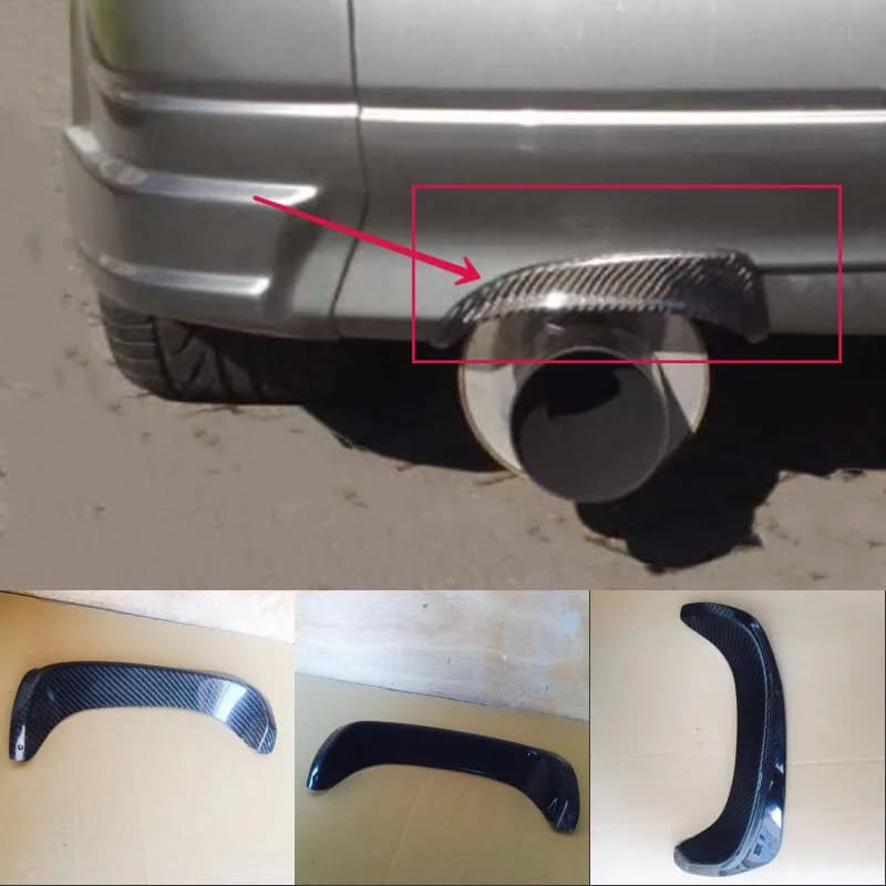 For Nissan Silvia S15 Carbon Fiber Rear Bumper Exhaust Heat Shield Trim Cover