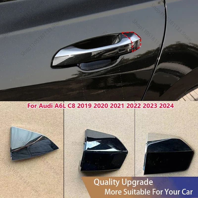 Suitable For Audi A6L C8 2019 2020 2021 - 2024 Exterior Door Handle Small Cover Bright Strip Handle Small Cover Door Lock Cover