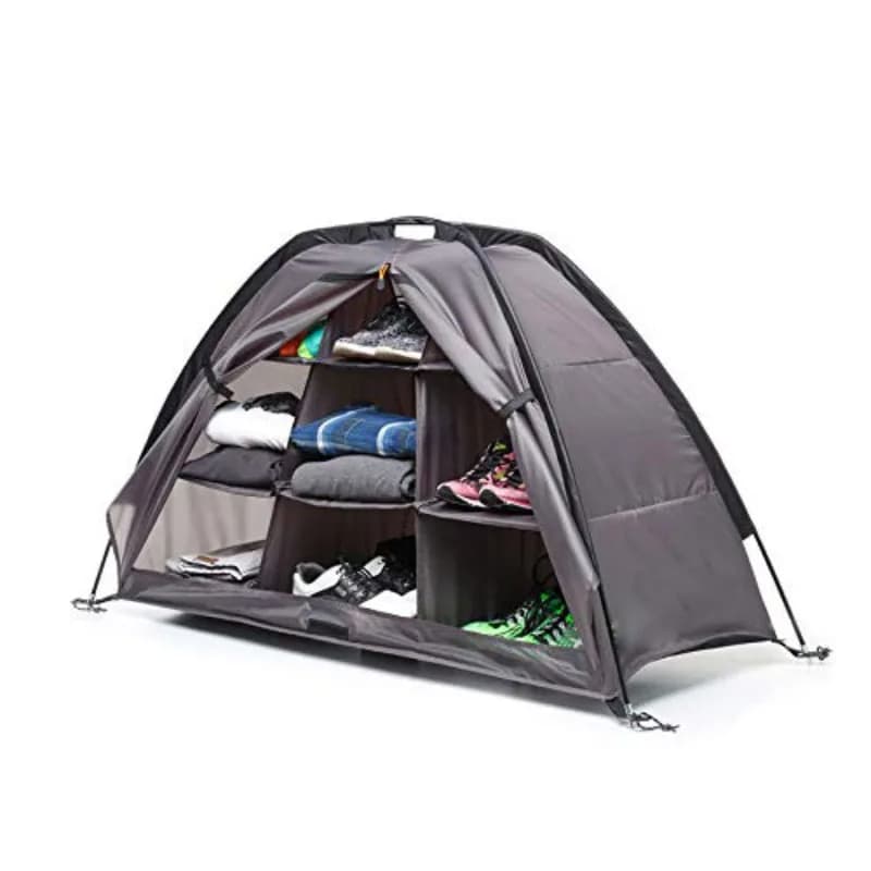Outdoor dining storage cabinet, camping shoe cabinet, shoe rack tent foldable 9 compartments of storage