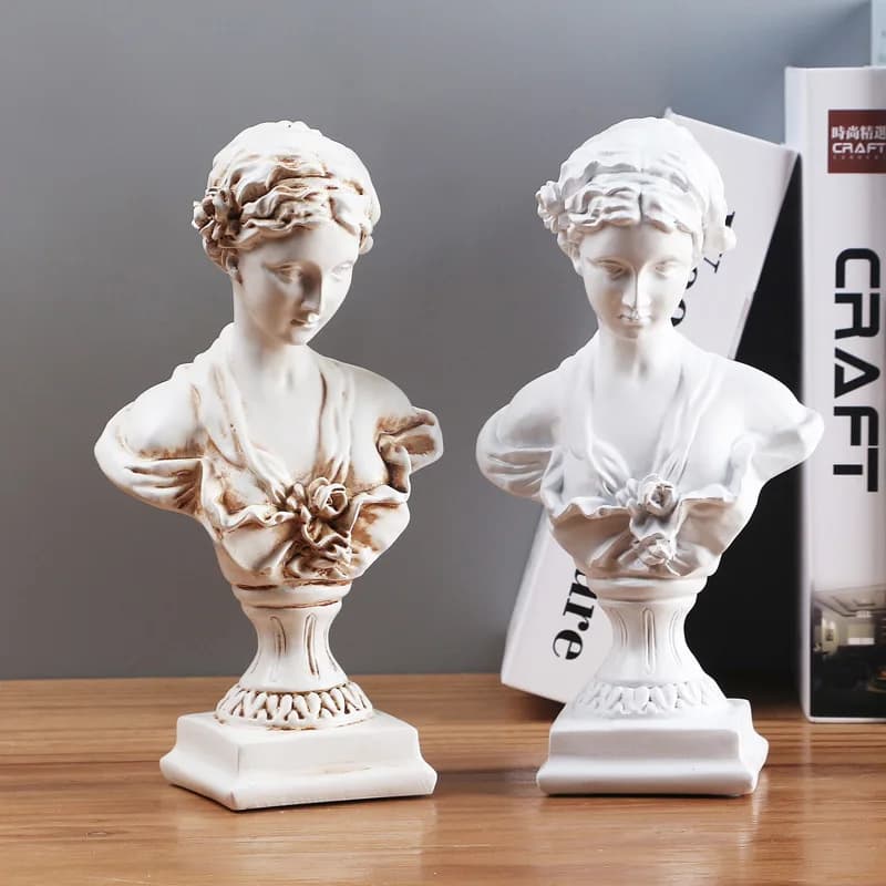 Character sculpture ornaments, plaster statues, resin items, living room cabinet, study decoration