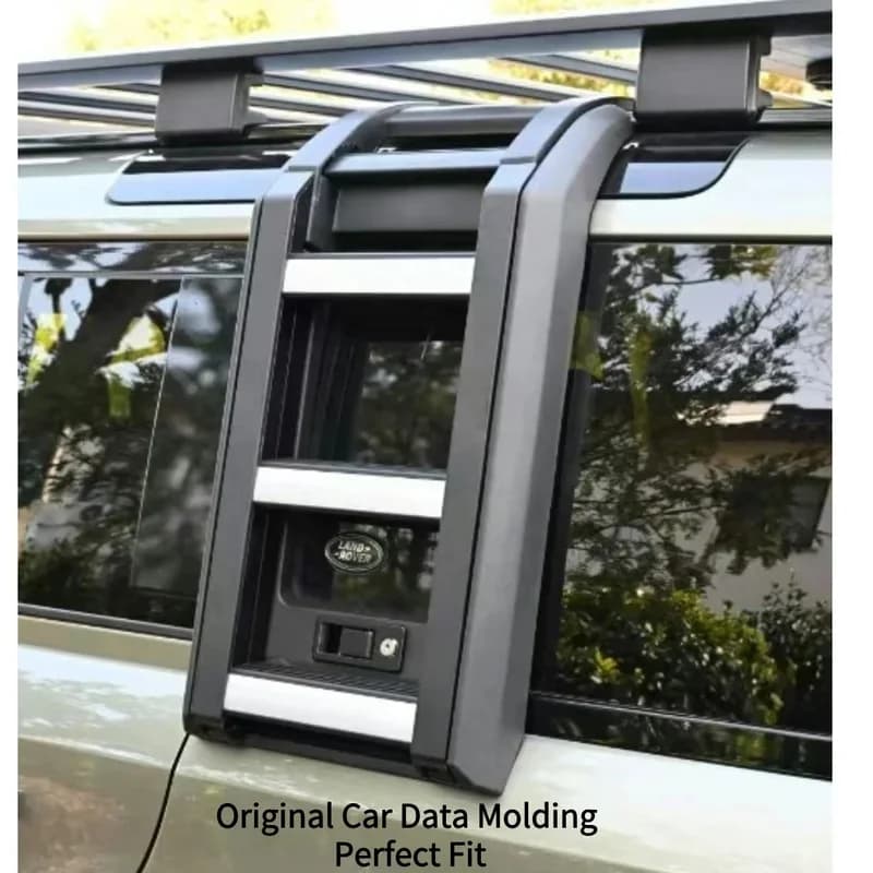Durable foldable roof-mounted side ladder for Defender 90/110/130 4x4 off-road vehicles, aluminum side ladder accessories HS