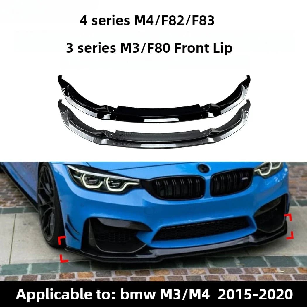 Front Bumper Splitter Lip Spoiler for Bmw F80 F82 F83 M3 M4 V Style 2015-2020 Car Diffuser Bodykits Cover Guard Protector Kits