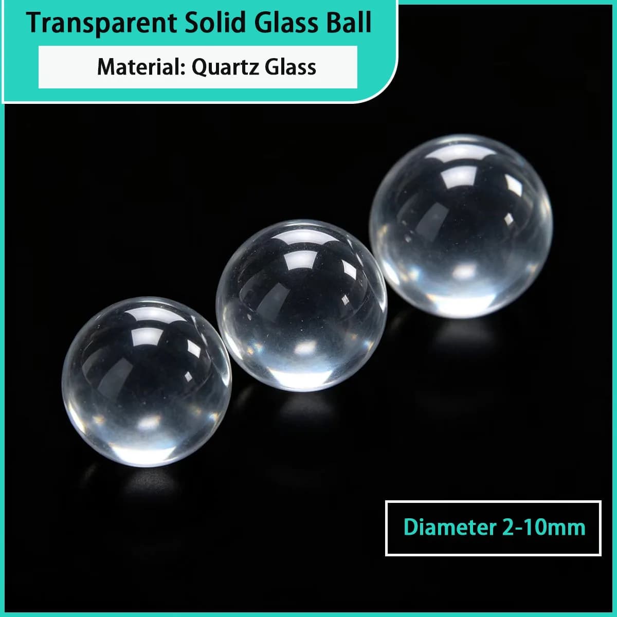 Transparent solid glass balls with a diameter of 2-10mm are used for decorative ornaments, optical experiments, etc