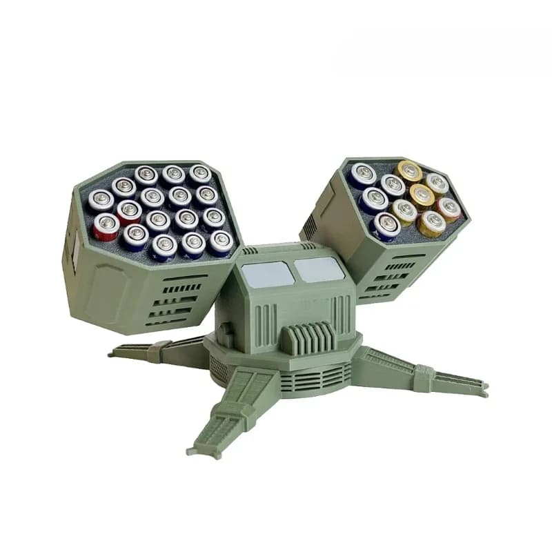 Missile Battlefield Mecha Creative Battery Storage Box Desktop Ornament Toy Battery Box