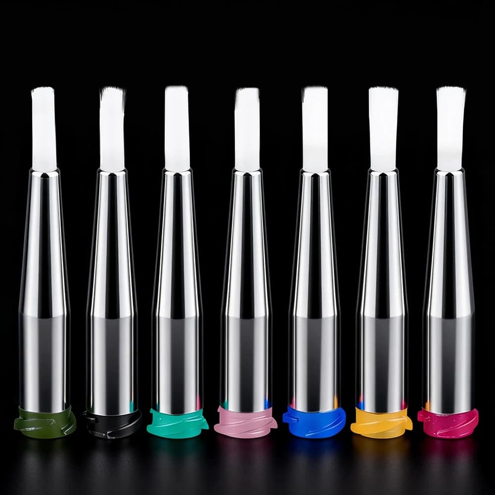 5pcs 3mm Brush Tip Dispensing Needles Round Mouth Soft Brush Needle Industrial Glue Applicator Nozzles for Glue Dispensing