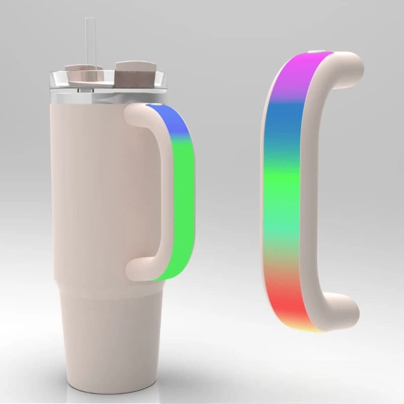 Luminous water cup colored handle, creative and interesting multi-colored handle
