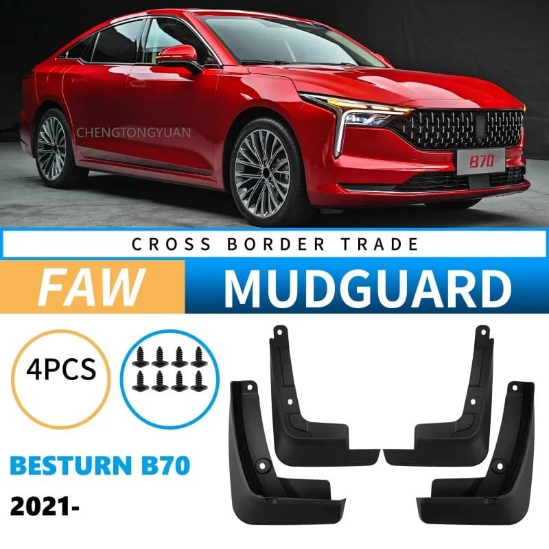Mudflaps Fender for FAW Besturn B70 2021-2025 ,Mud Flaps, Splash Guards, Front and Rear Wheels Fender,Car Accessories