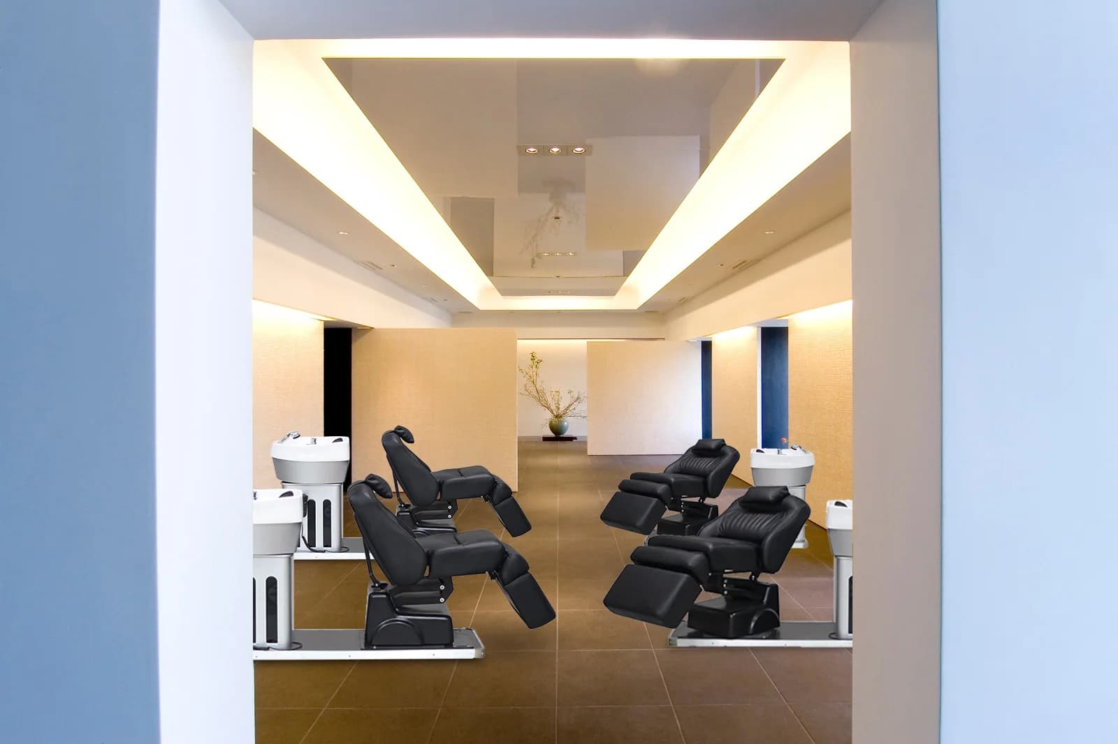 Hair Washing Equipment Electric Adjustable Lifting Shampoo Chair Rotated