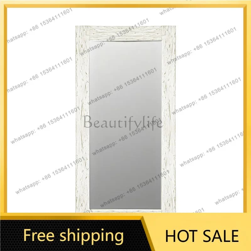 PG Nordic full-length mirror, French square home, bedroom, floor-standing wall-mounted clothing store fitting large mirror