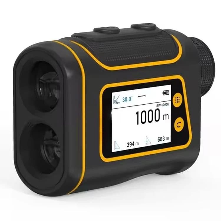 Rechargeable 6x Focus Laser Rangefinder LCD Display Outdoor Hunting Rangefinder 1500 Meter Rangefinder