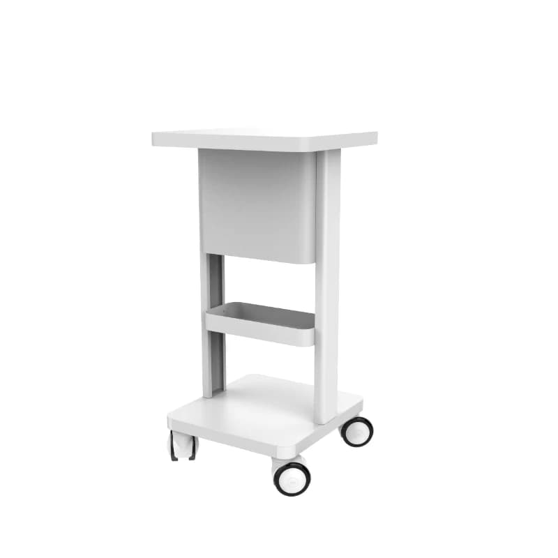 Hair Beauty Salon Trolley Equipment Machine Metal White Stand Packing Furniture Wheels