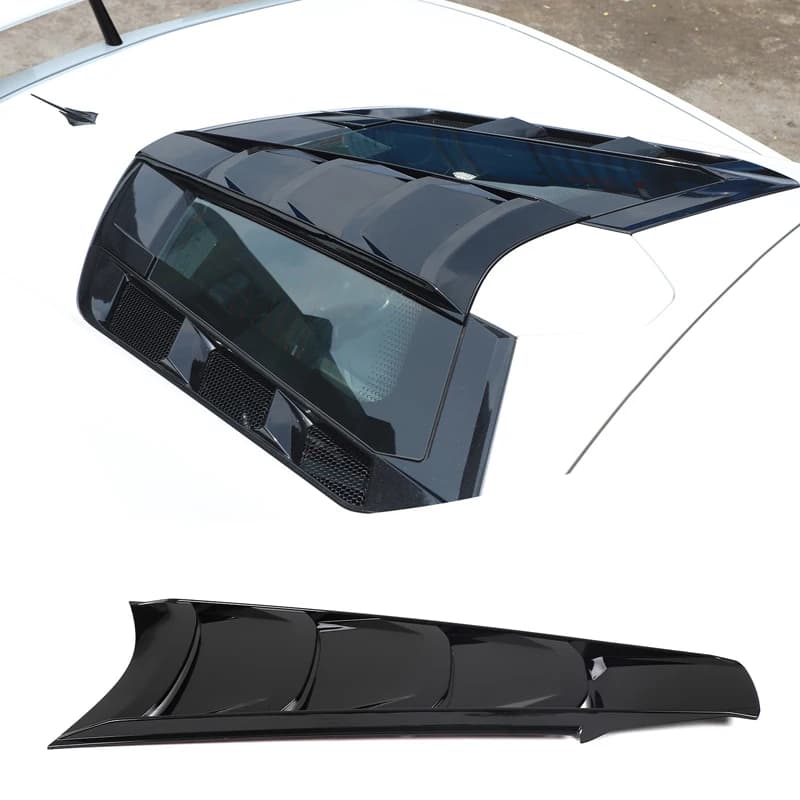 Rear Window Shutter Cover Trim Sticker Back Window Louver Panel Decoration Car Accessories For Chevrolet Corvette C8 2020-2026