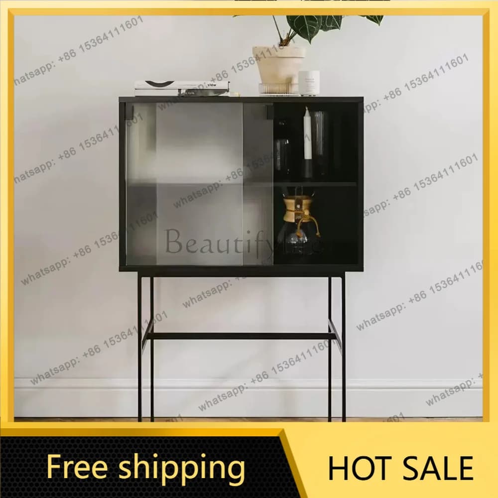 Factory Direct Italian Minimalist Custom Painting Entrance Cabinet Simple Light Luxury Style Dining Side Cabinet