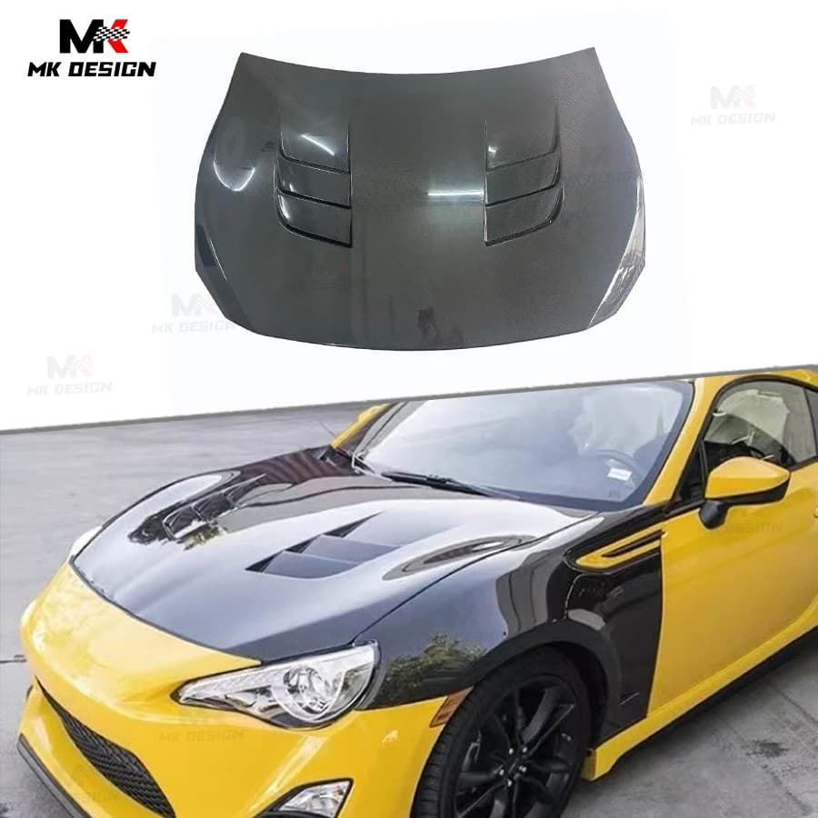 Carbon Fiber TS Style Front Hood Body Kit for Toyota GT86 FT86 ZN6 FR-S BRZ ZC6 2012-2019 Front Engine Hood Bonnet Cover