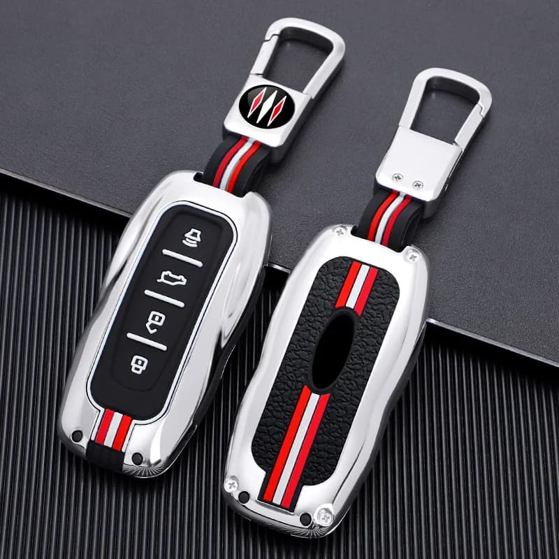 New 4 Button Zinc Alloy Car Remote Key Case for Ford Tourneo Custom 2024 Equator Sport Equator for JMC Territory Key Accessories