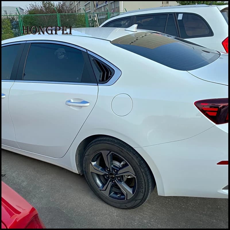 Car Styling For KIA Cerato Sedan 2019 2020 2021 2022 Rear Window Blind Shades Louver Frame Vent Sill Molding Cover Sticker Trim