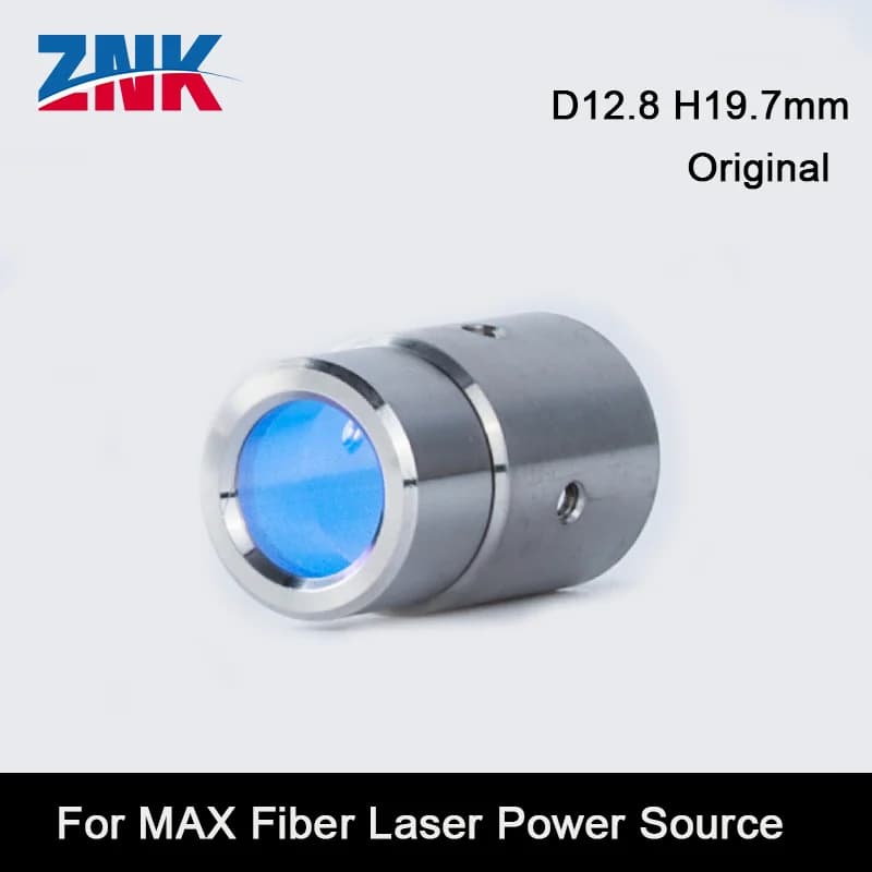 ZNK Max Original D12.8 H19.7mm 0-1.5kW Fiber Laser Source Output Protective Connector Lens Group QBH Protective Cap