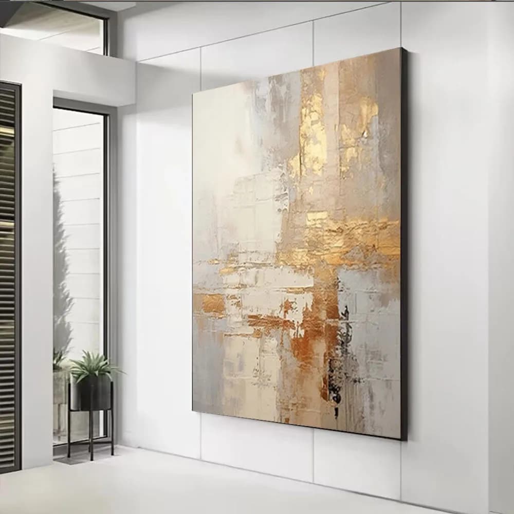 Blue Hazy Textured Canvas Art 100% Handmade Oil Painting Large Wall Decor Picture For Living Room Decorative image Hotel Mural