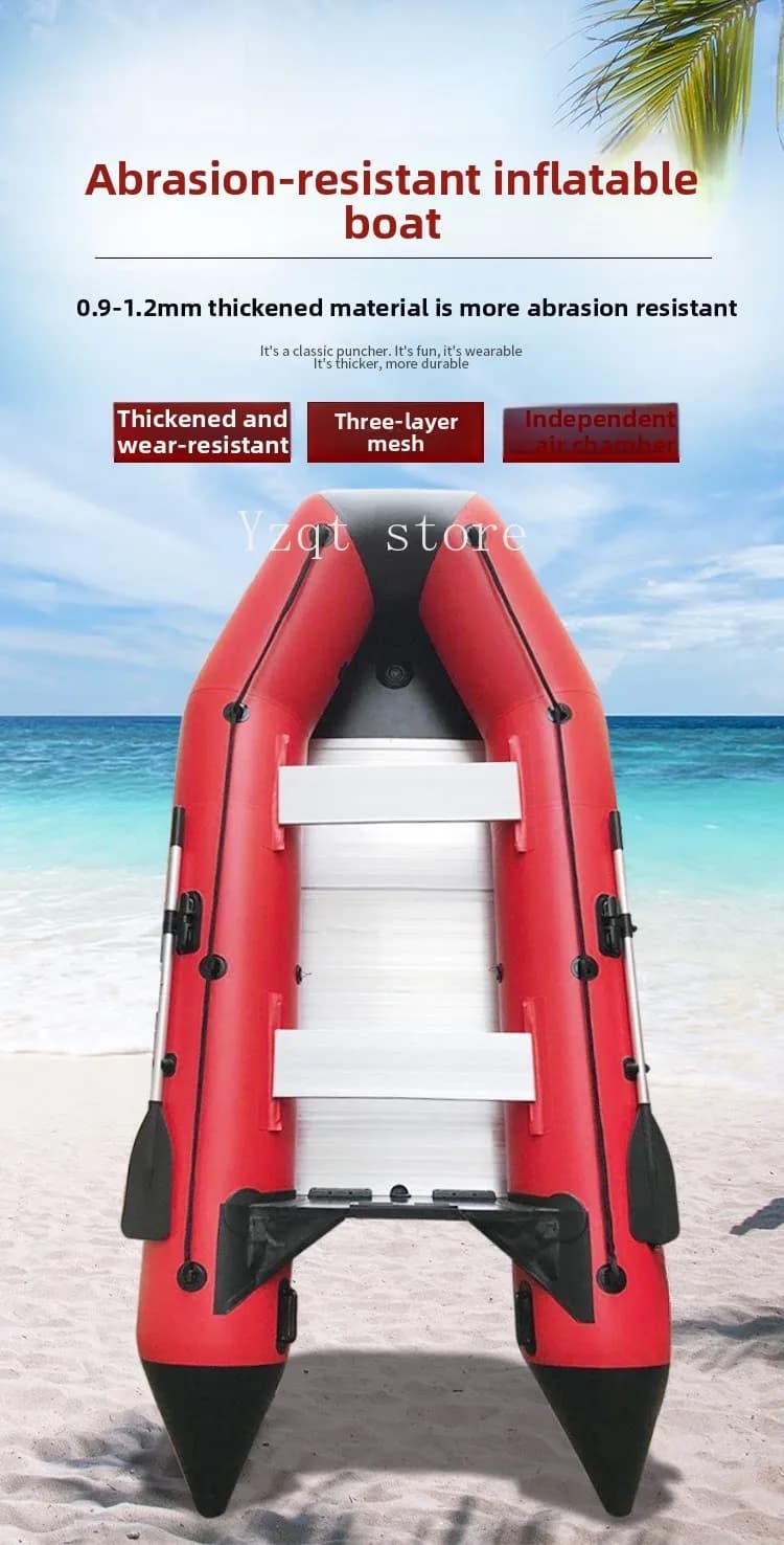 Thickened assault boat rubber fishing flood control kayak inflatable boat hard bottom folding professional luya