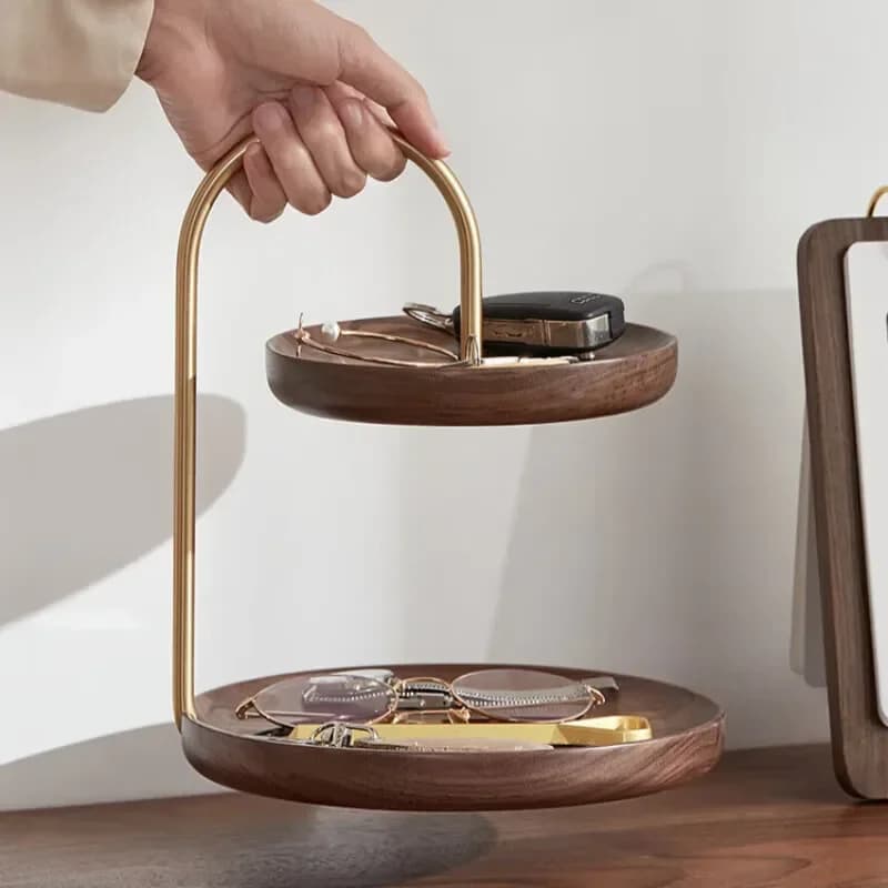 North American black walnut fruit  Nordic with glass  Simple living room Tea room Hospitality Tea tray Dining