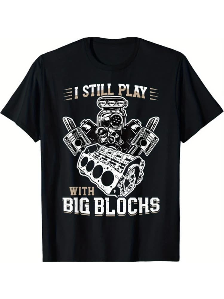 I'm still playing with the big building block-Gear 100% pure cotton O-neck T-shirt 2025.