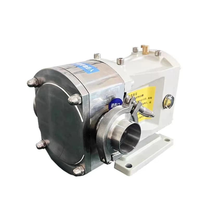 High viscosity sanitary grade rotor cam pump head syrup fluid transfer pump positive displacement rotor gear pump head