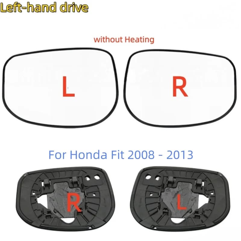 For Honda Fit 2008 - 2013 Car Accessories Outer Rearview Side Mirror Lens Door Wing Rear View Mirrors Glass Without Heating