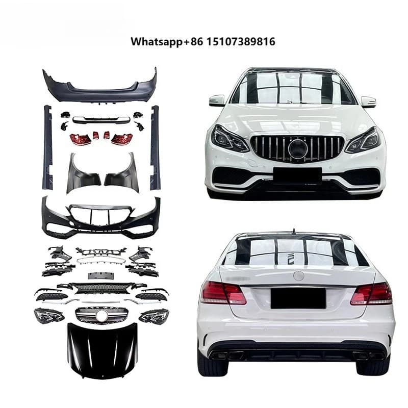 Car Facelift Body Kits for  W212 E Class 09-13  Old to New 14-16 E63 Bumper Kits Hood Fender Headlight Taillight