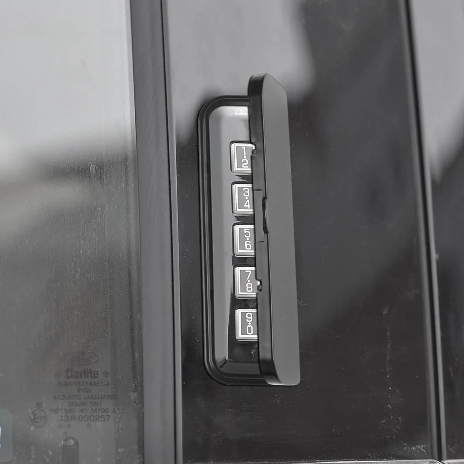 For Ford F150 2015-2025 F250 F350 F450 2017 2018 2019-2024 Door Keypad Lock Cover Exterior Carbon Fiber Black ABS Accessories