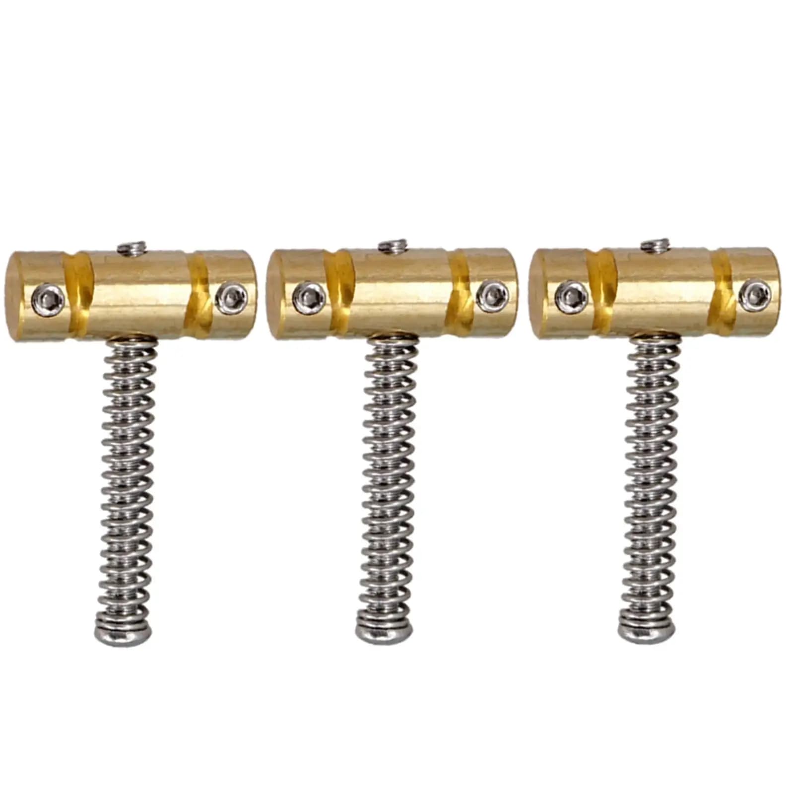 【Hot】3 Pieces Guitar Compensated Bridge Brass Saddles Set Professional Brass Saddles for Electric Guitar Replace Part
