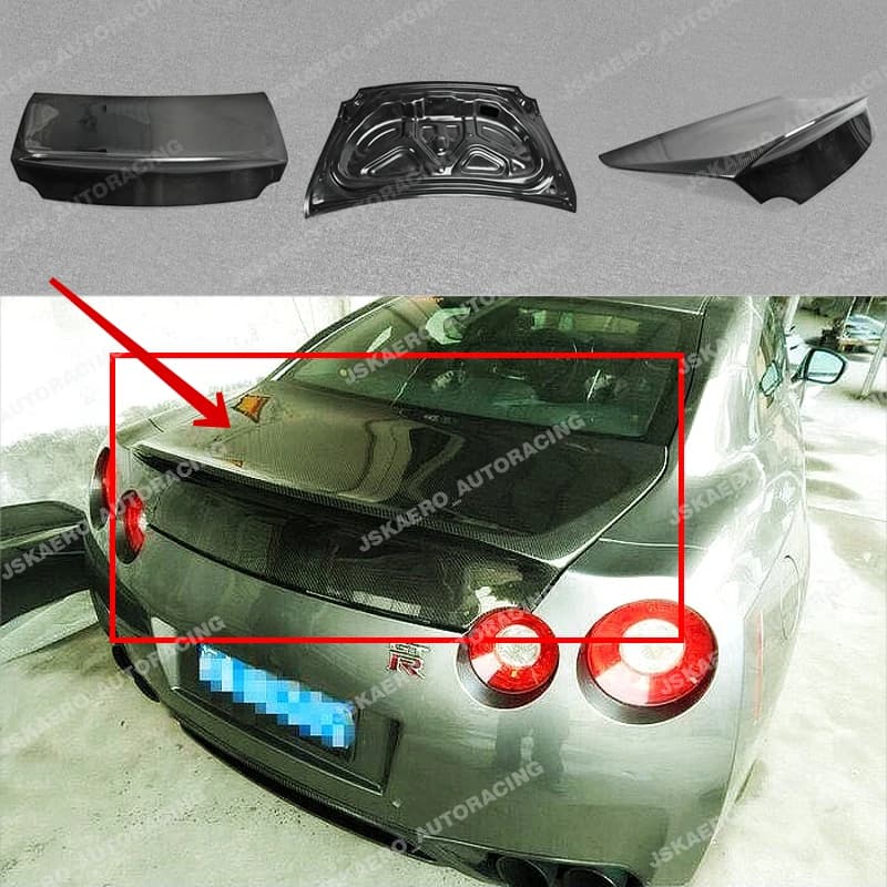 For Nissan GTR R35 09-16 Rear Trunk Bootlid Carbon Fiber Boot Lid car BodyKits
