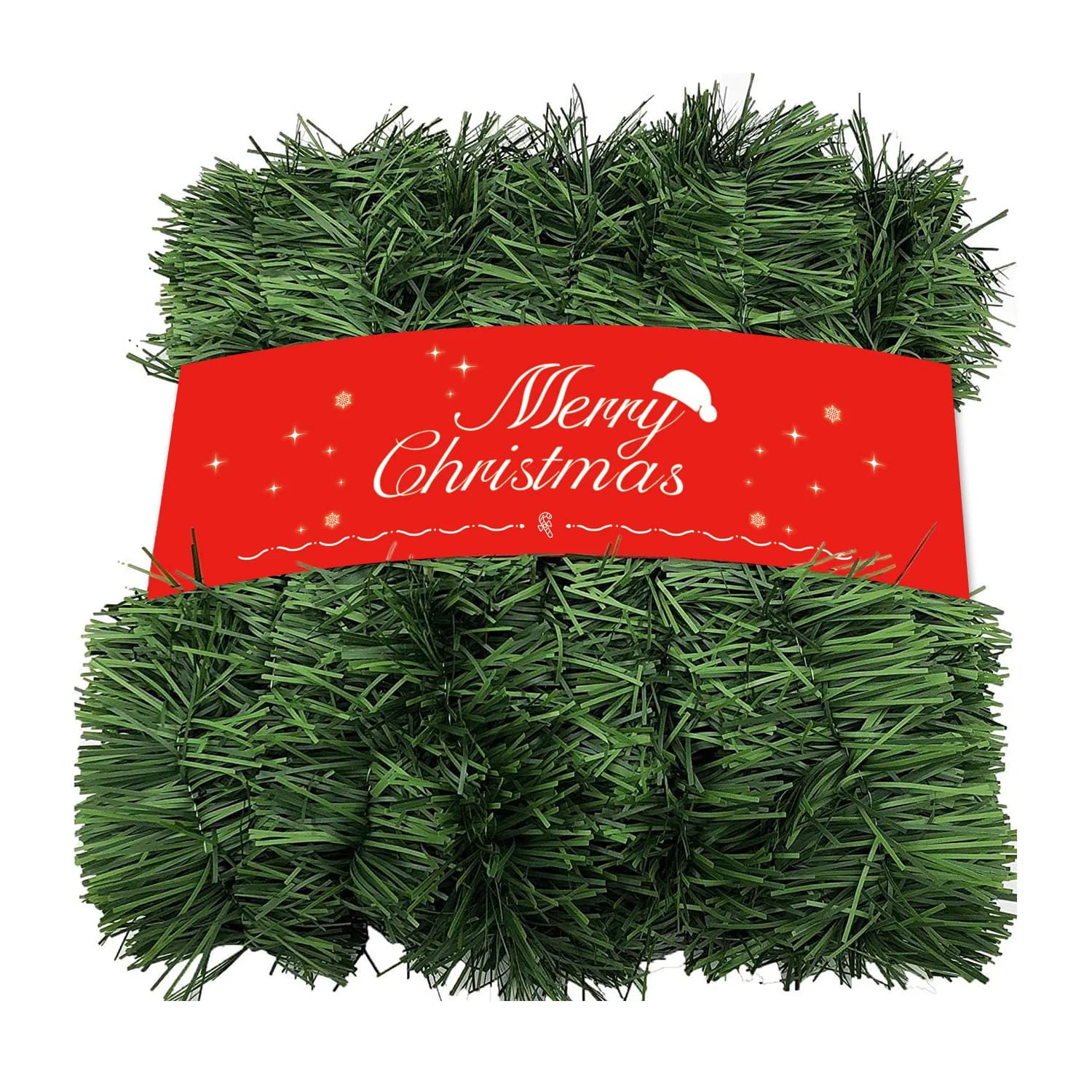 5.4-meter Holiday Home Decor Rattan, Christmas Event Scene Decoration Supplies, Staircase Wall and Roof Christmas Wool Strips