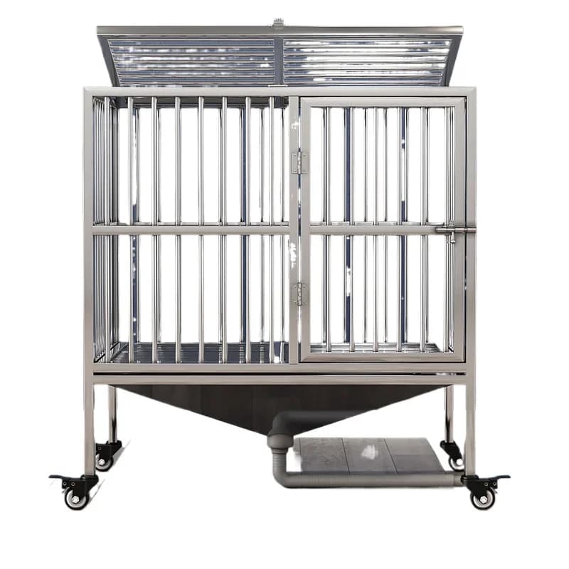 Stainless steel dog cage