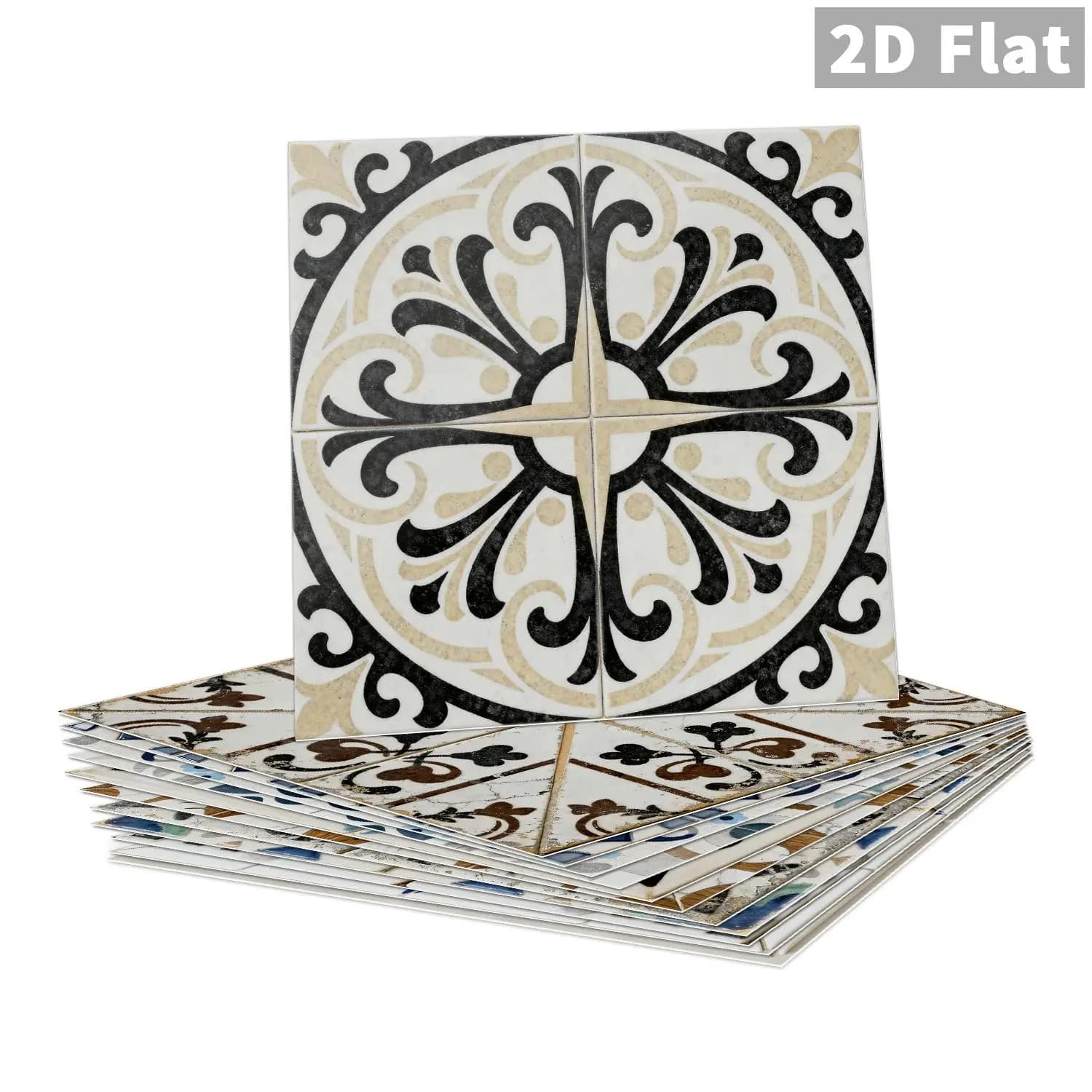 36 pieces of vintage Moroccan self-adhesive waterproof tile stickers for kitchen, bathroom, background, and home decoration