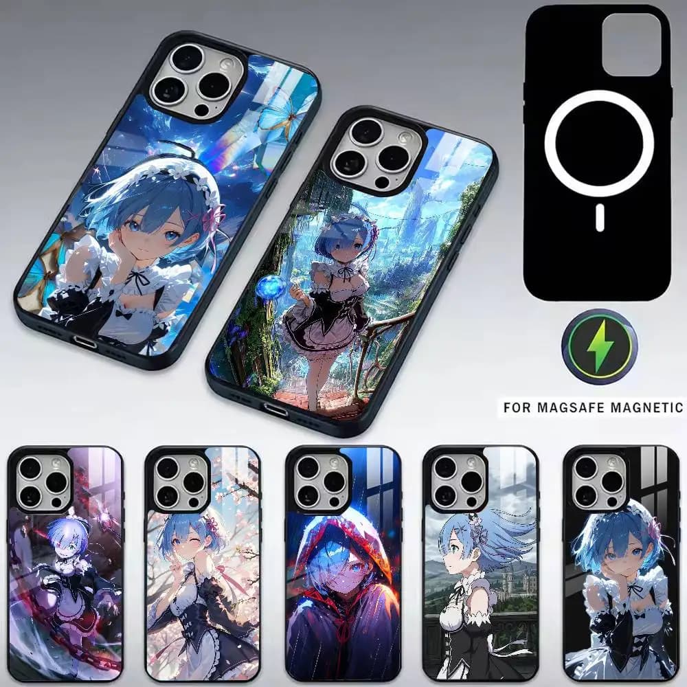 Re  Z-Zero Rem Phone Case For iPhone17,16,15,14,13,12,11 Plus,Pro Magnetic with Magsafe Wireless Charging