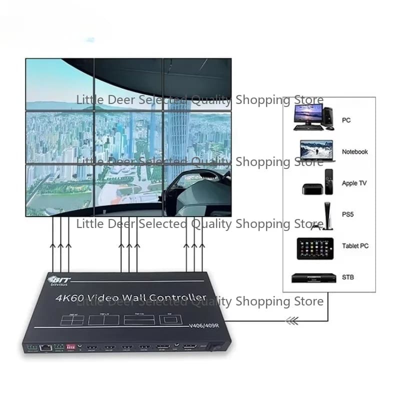 Professional Audio 4K 8K  Switcher 1x3 3x5 2x3 for LCD/ LED Screen Video Wall Controller Processor