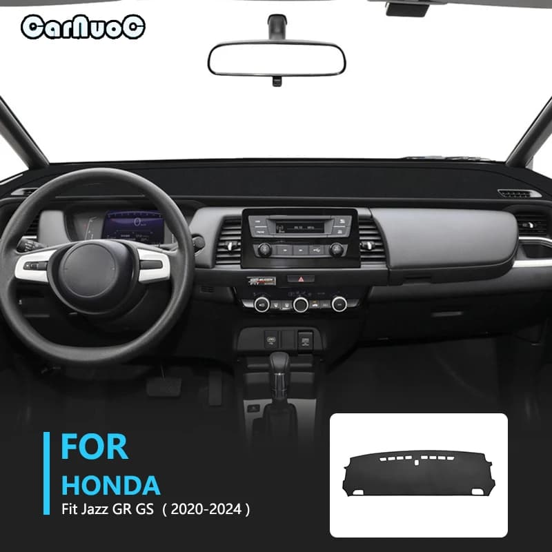 New Car Dashboard Cover Mat Sun Shade Pad Instrument Panel For Honda Fit Jazz GR GS 2020 2021 2022 2023 2024