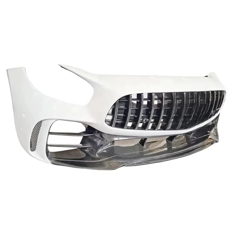 Kukayi GTR Style High Quality Semi-carbon Fiber Front Bumper Grill Screw-On Universal Fitment for GT GTS Body Kit