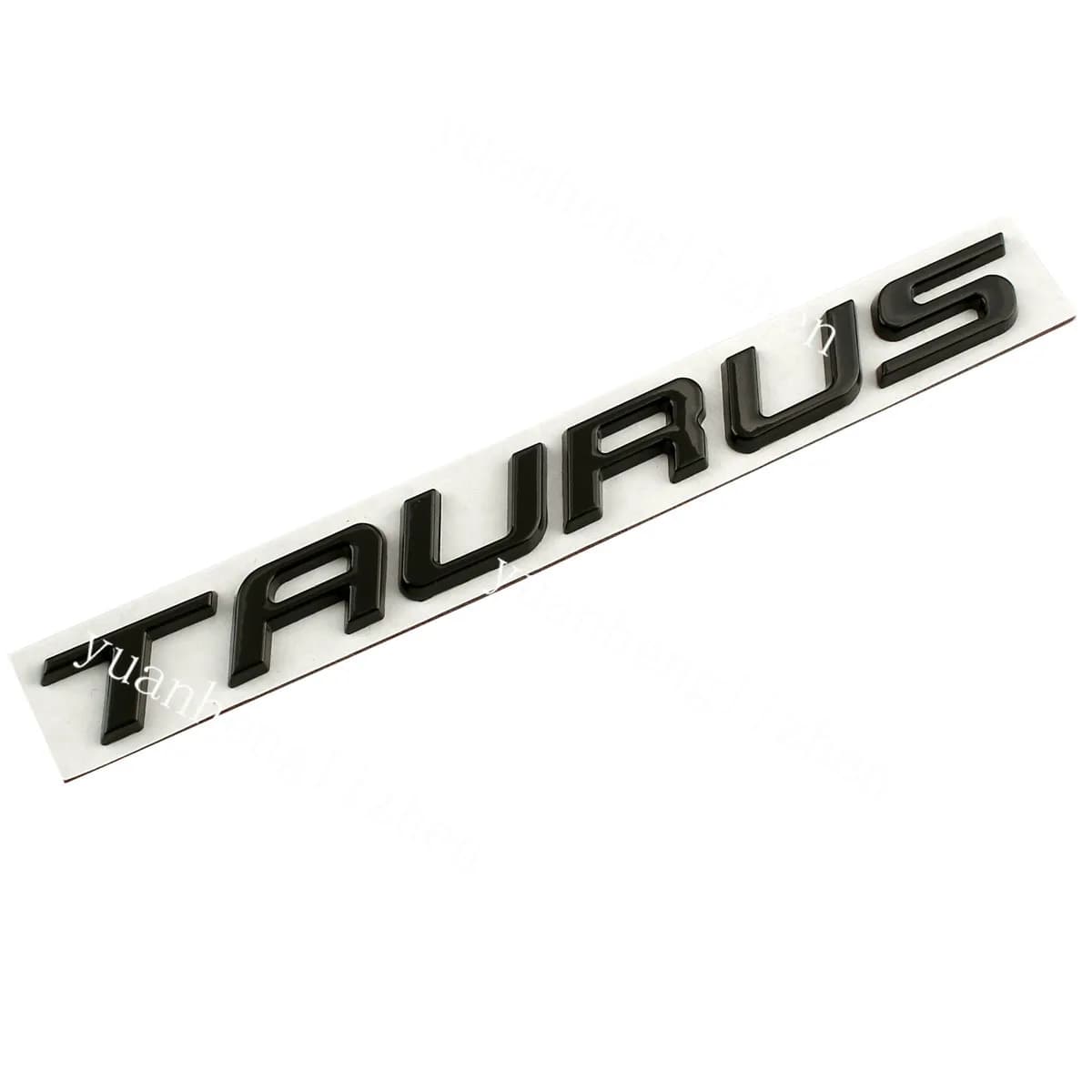 Metal 3D For TAURUS Badge Letter Logo Decorative Car Rear Trunk Refit Body Sticker Emblem Glossy Black Car Accessories