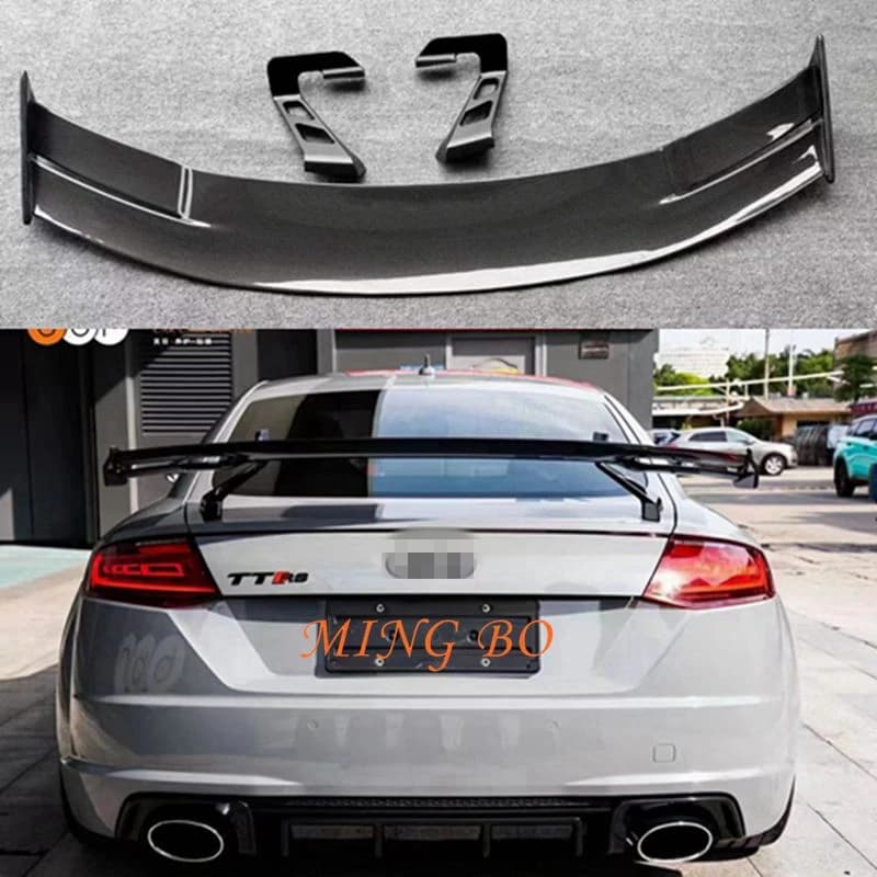 For Audi S3 A4 A5 S5 A6 A7 S7 RS7 Sedan TT TTRS MK3 R8 2 Door Universal Carbon Fiber  FRP Rear Trunk Spoiler Lip Wing