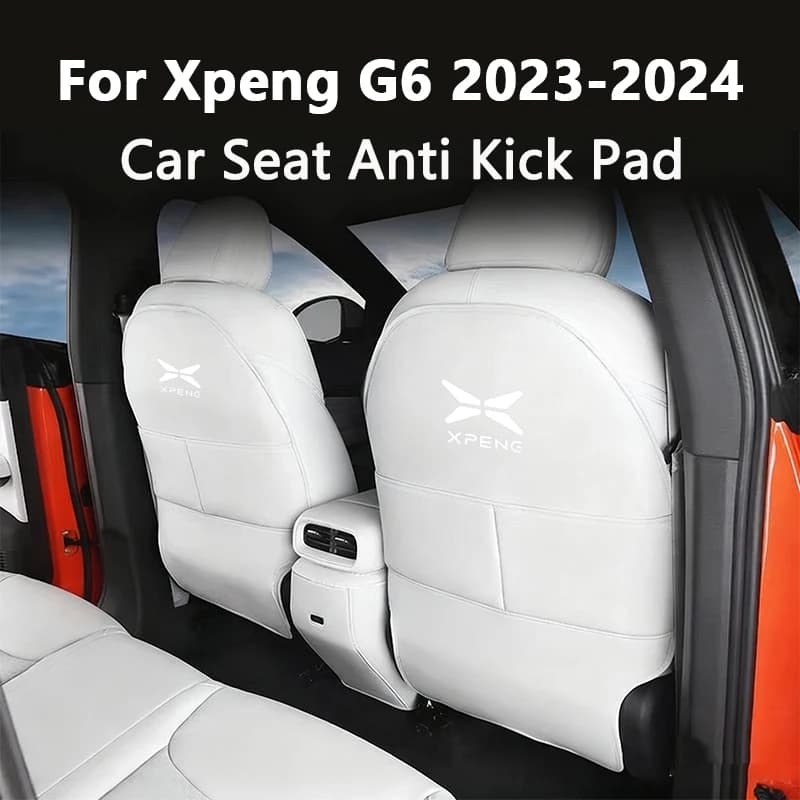For Xpeng G6 2023-2024 Car Seat Anti Kick Pad Leather Full Surround Seat Anti Scratch Protector Rear Armrest Pad Car Accessories